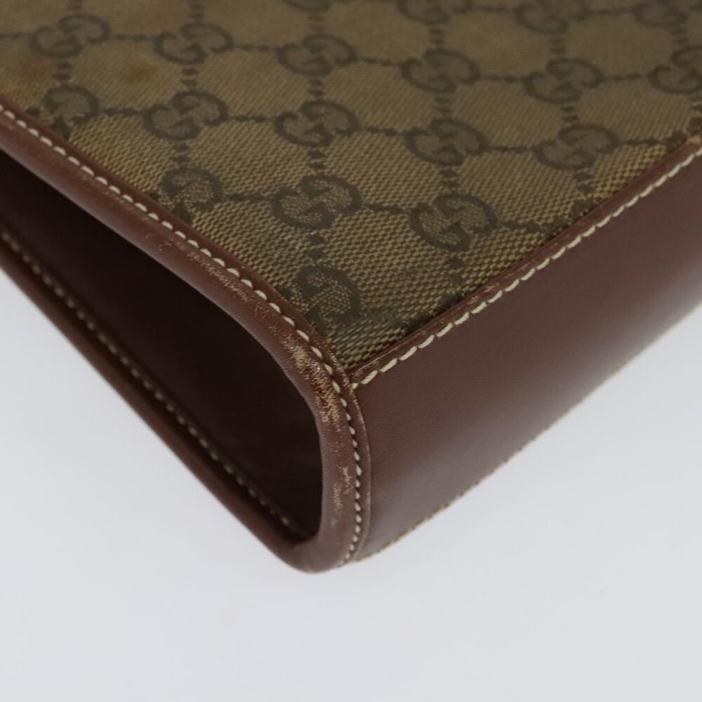 Authentic GUCCI GG Canvas Shoulder Bag Brown Gold 004 49 0195 - Picture 8 of 16